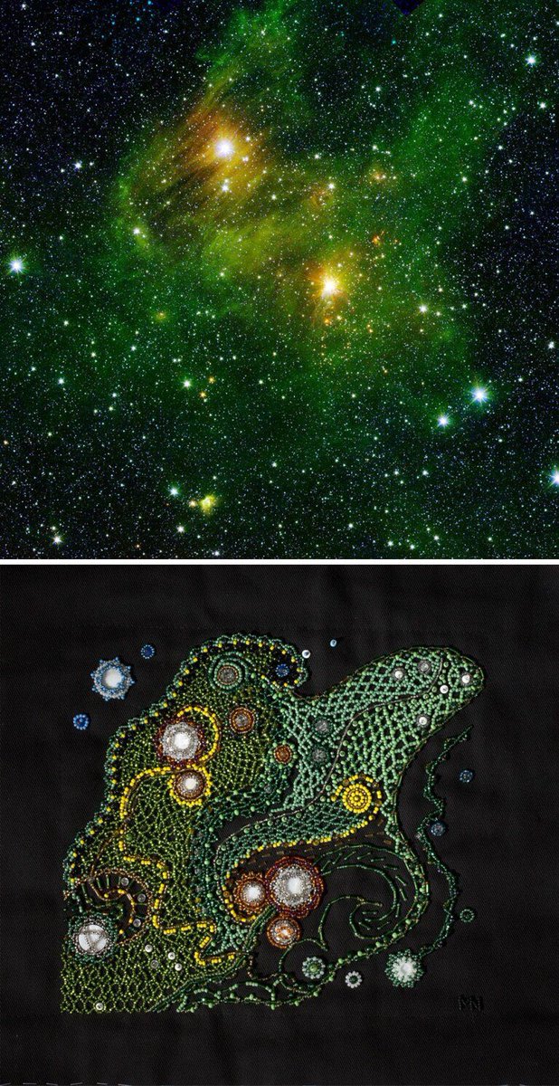  @VectorOfBasis 5/A recent trend in beadwork is to include mathematics and science. I’m really loving it!