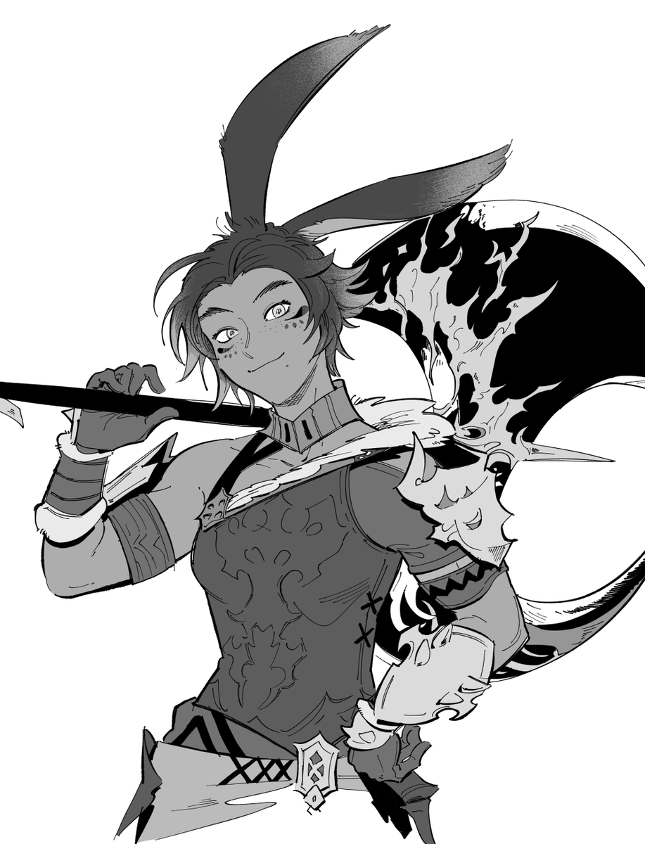 commission for @/jiiyawns of their buff bun! :-] 
and a close up of just the lines bc i thought they were fun 