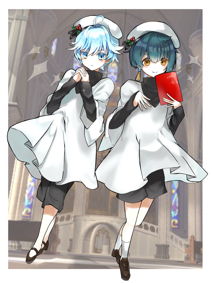 出水みかん On Twitter 可愛すぎて手合わせた 対あり 原神 原神イラスト