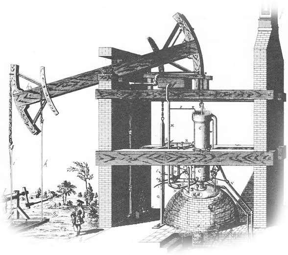 Early in the century a Baptist preacher from Devon called Thomas Newcomen invented a steam pump that could drain mines, but it was pretty inefficient. It got used in Britain's coal mines because fuel in coal regions was abundant and cheap.