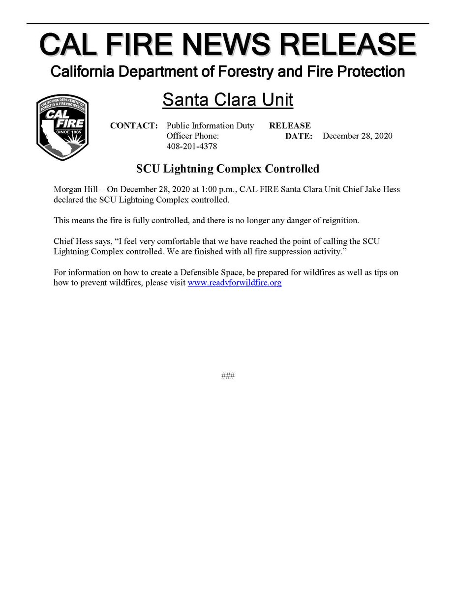 CAL FIRE SCU tweet media