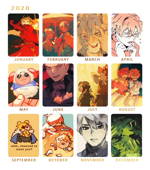 #artsummary2020 compared to #artsummary2019 for fun! was in a lot of zines this year ∠( ᐛ 」∠)_ 