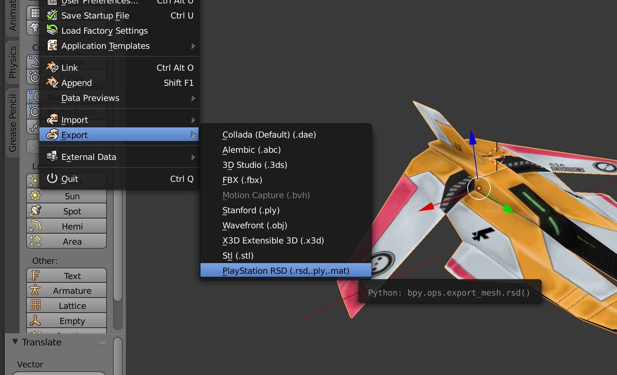 Yeah that's a lost cause - nothing has exported DXF with materials since around 1862. BUT... some hero has created a Blender 7.9 plugin that exports directly to RSD format, so here we go! https://github.com/Lameguy64/Blender-RSD-Plugin