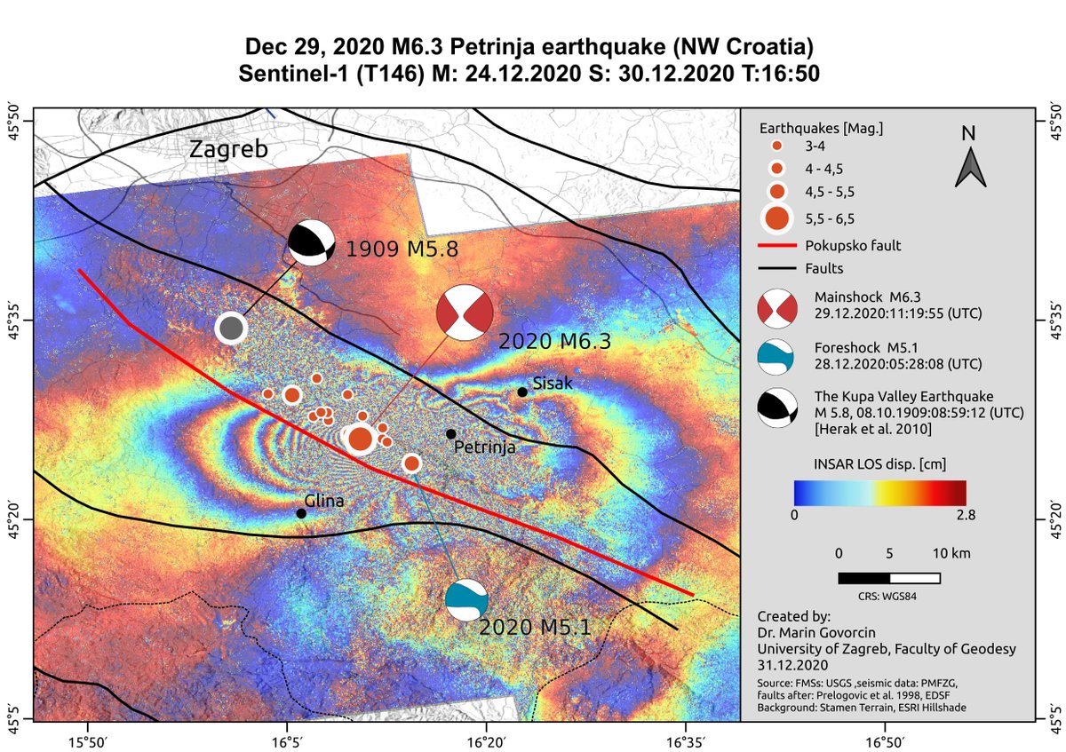 Sentinel-1 coseismic interferogram of the M6.3 Petrinja/Sisak earthquake #p...