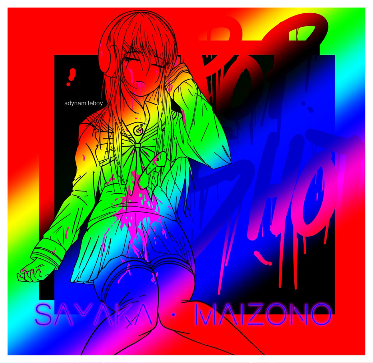 // Eyestrain

//I like Sayaka so I decided to turn her death scene into a psychedelic album cover!!!

Be sure to stream POPSHOT when it comes out on the 11th!