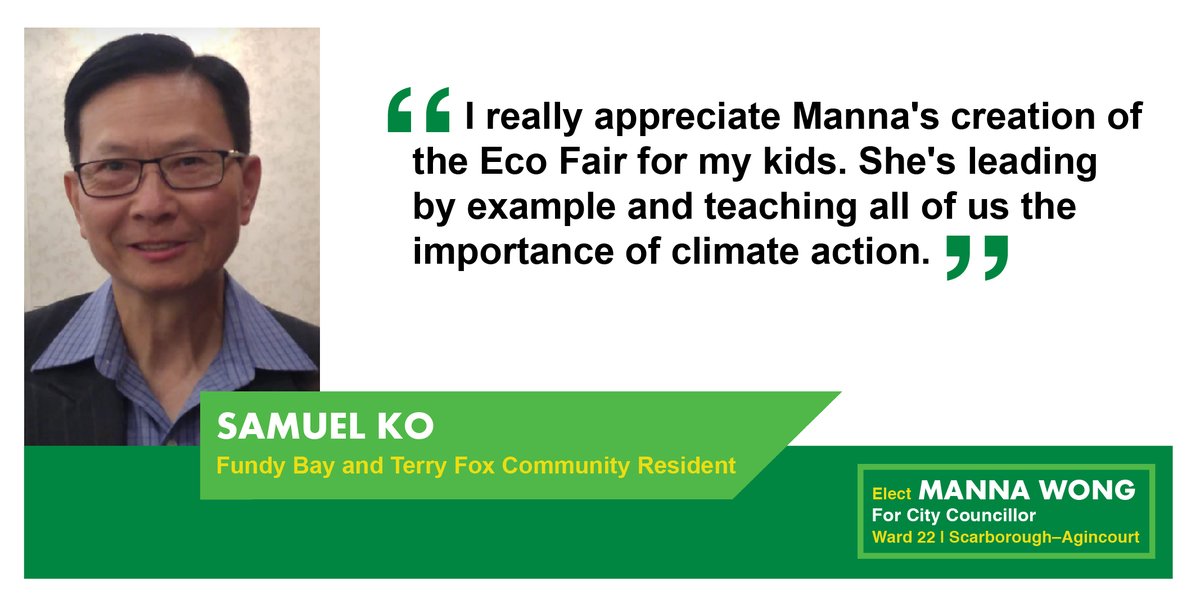 As Trustee I've worked hard to make a real difference in our community, like introducing Eco Fairs in our schools to teach kids the importance of protecting the environment. I'm grateful to have support from local parents like Samuel in the #Ward22 by-election! #TOpoli