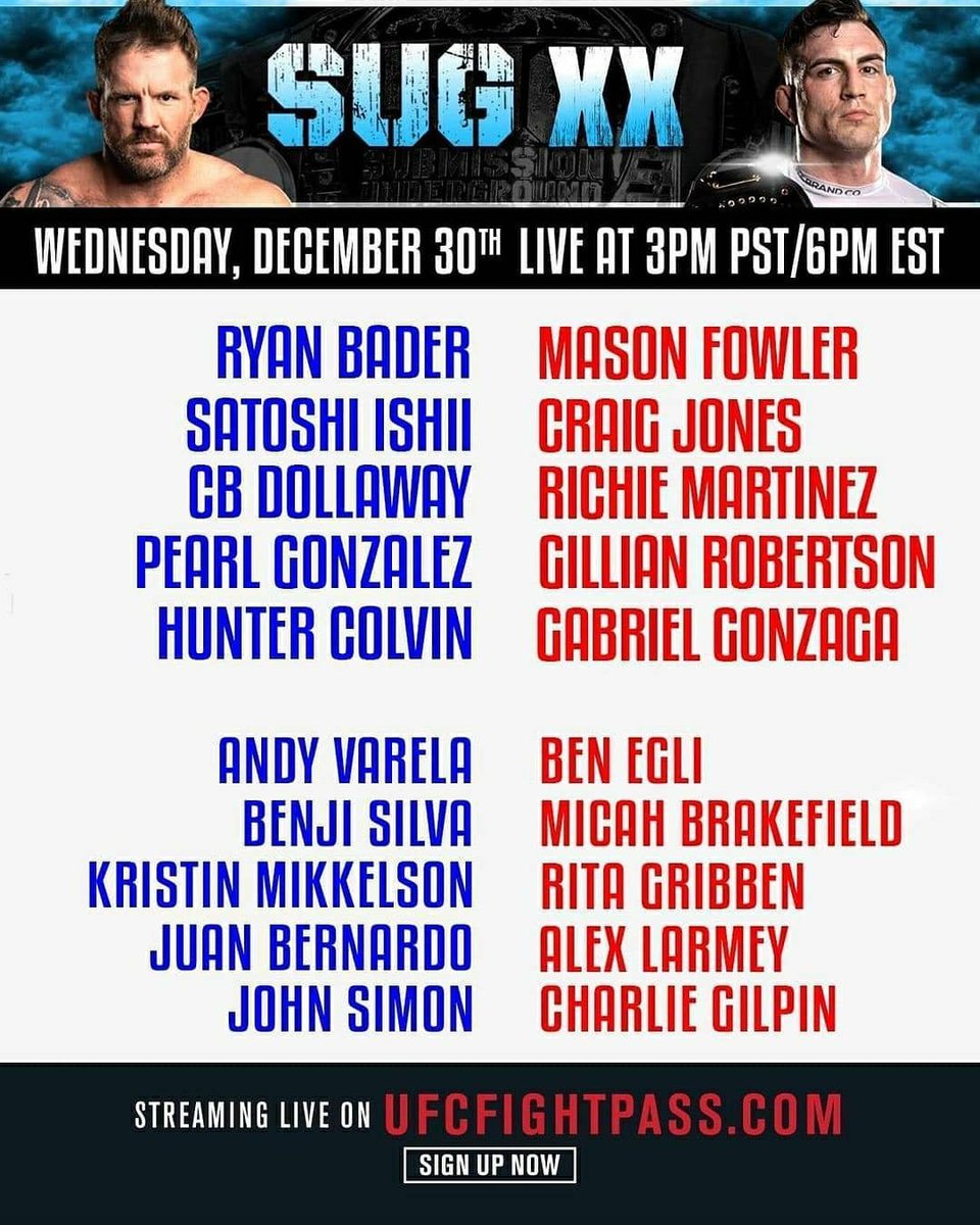 BlakeCombat's tweet image. LIVE NOW on 
@UFCFightPass #SUG20 
🥊ufcfightpass.com/live/165838/ch…
#JuiJitsu #SUG
