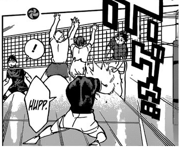 July 16th, 2016Haikyuu Chapter 214 PublicationThe first SakuAtsu interaction documented in the HQ manga: at a U19 camp practice match, Sakusa spikes and Atsumu receives.