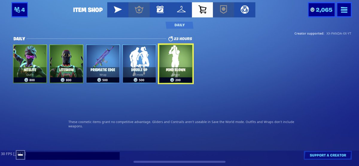 justmucca's tweet image. While working on my maps, I will publish the Item Shop from IOS. This is very sad #FortniteIOS #FreeFortnite