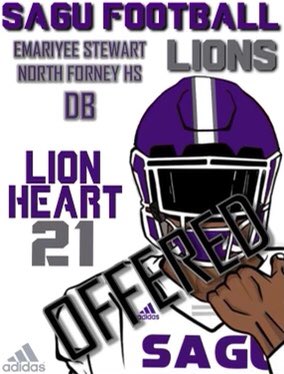 #AGTG Blessed to receive a(n)Offer from SAGU 🟣🦁
@CoachSilva_SAGU @RecruitaGoon <a href="/CoachJacksonTPW/">Randy Jackson</a> <a href="/Fhall565Hall/">COACH Hall CEO OF Frederick Hallrecruiting INC.</a>