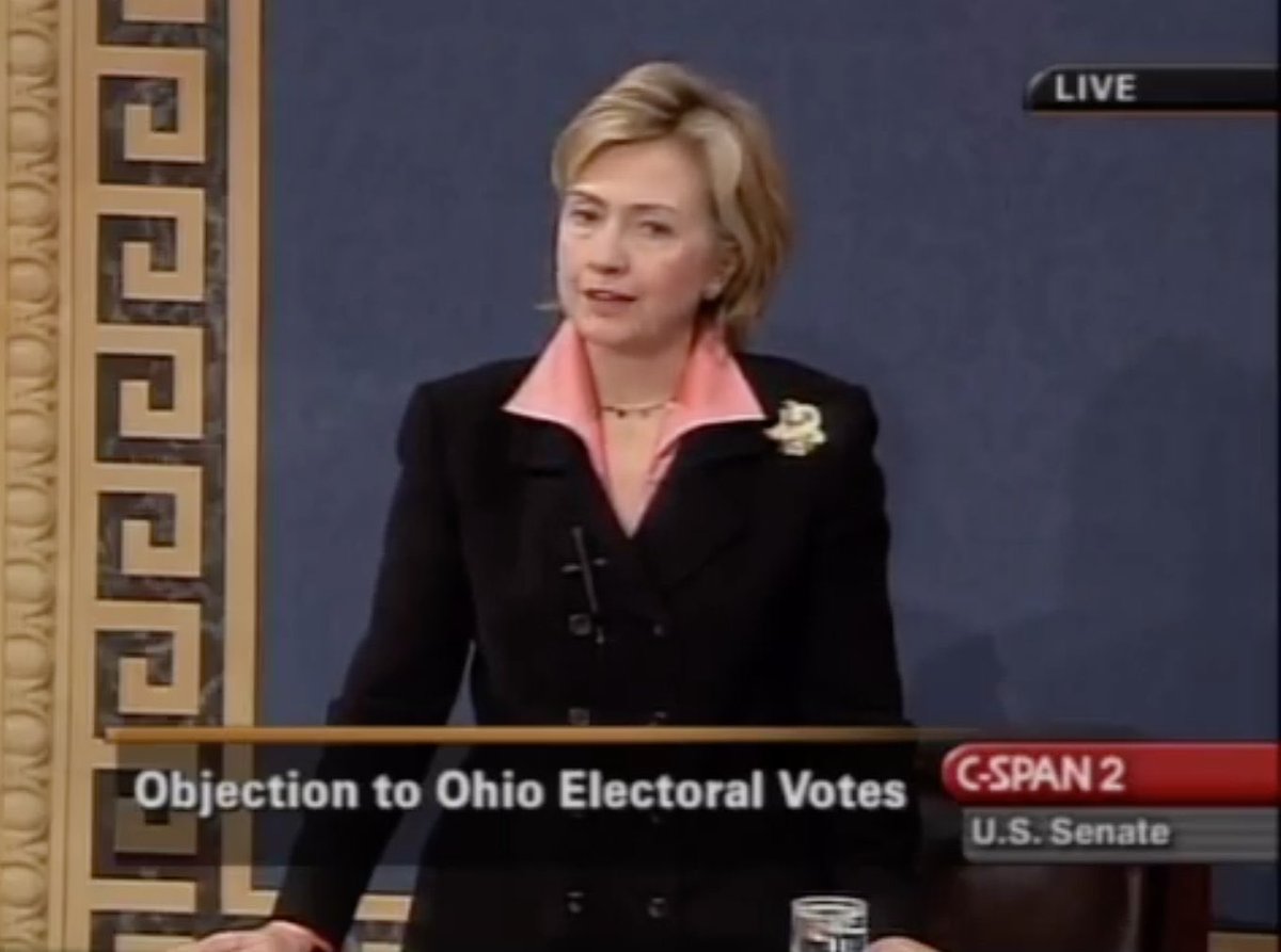 Also in 2005:Hillary Clinton: "I commend the senator from California for raising the objection"Ted Kennedy: "I commend and thank our friend for giving us this opportunity"Harry Reid: "I applaud my friend"Dick Durbin: "I thank her for doing it"