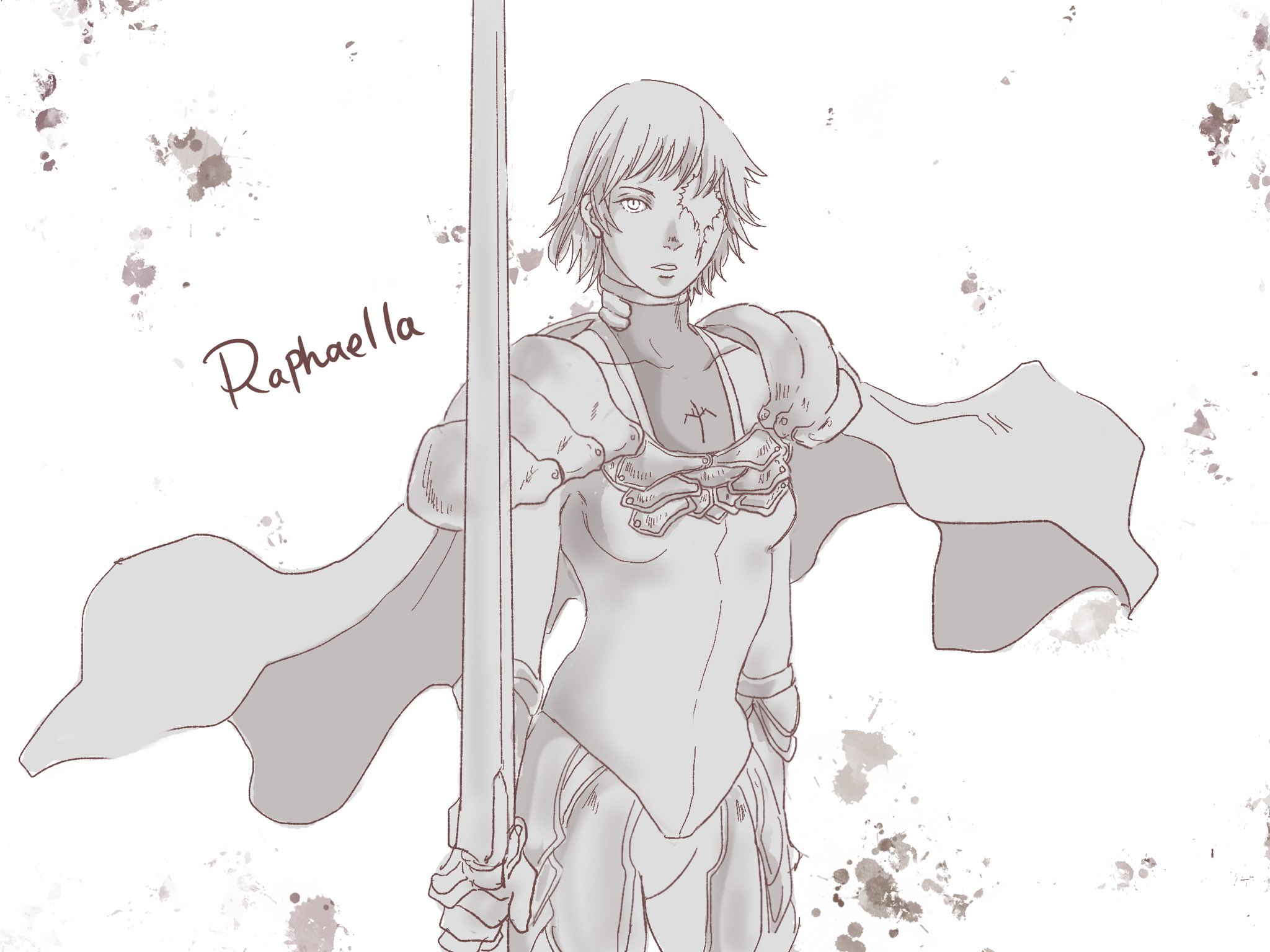 授子 好きなクレイモアを自分の絵柄で描く まとめ2 No 4 クロノスno 6ラーズ No 5ラファエラ No 1テレサ 旧世代 No 2イレーネ 旧世代 Claymore