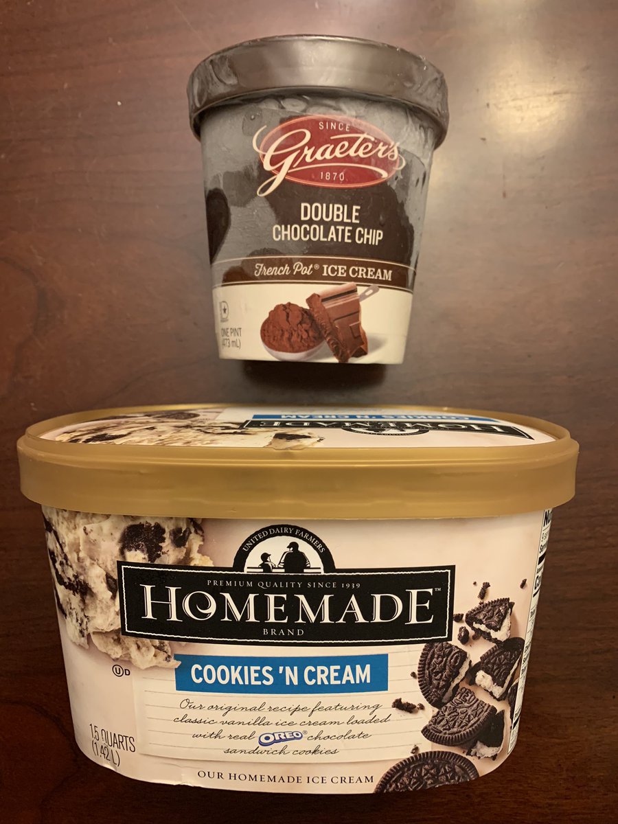 CoachRickyBrown's tweet image. When in Cincy...hard to find a better double chocolate chip and hard to find a better cookies and cream @graeters @UnitedDairyFar1 #FiveOneThree