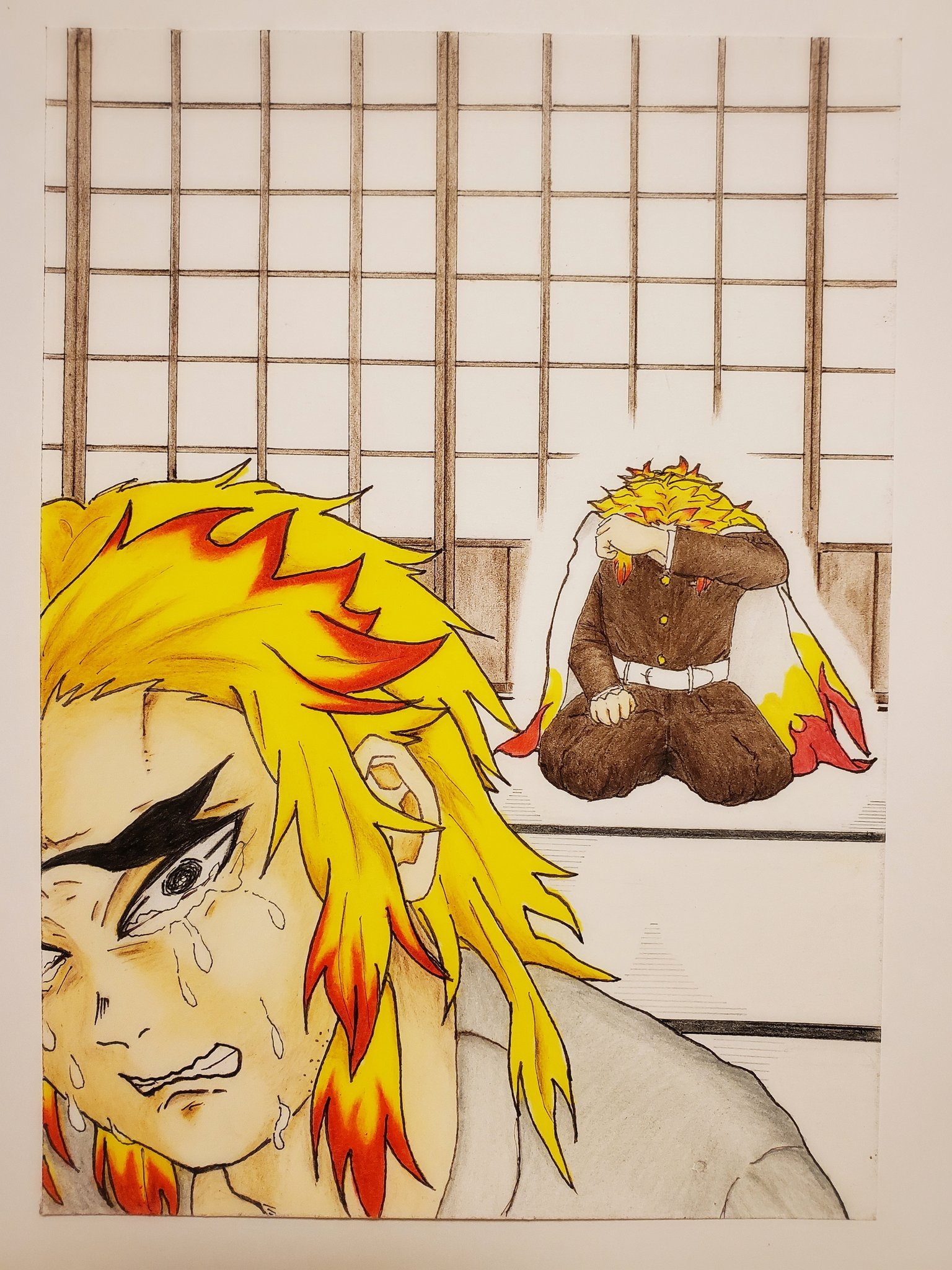 れんある 煉獄さんの遺言を聞いて号泣する父と想像の中の煉獄さん 描いてて切なかった 故に気持ち込めました 鬼滅の刃 鬼滅の刃イラスト 煉獄杏寿郎イラスト 煉獄さん 煉獄さん300億の男 煉獄さん歴代1位の男 煉獄さんを400億の男にしよう 煉獄槇