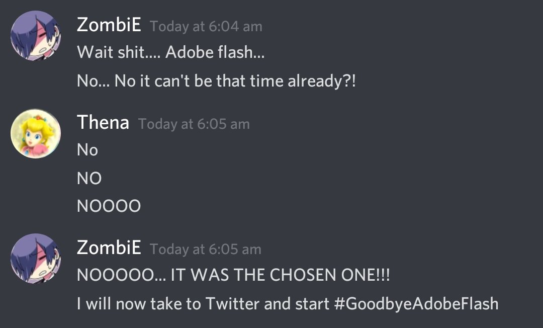 ZombiEGotLost's tweet photo. It's time has come...
#GoodbyeAdobeFlash https://t.co/6w0zYrm4f7