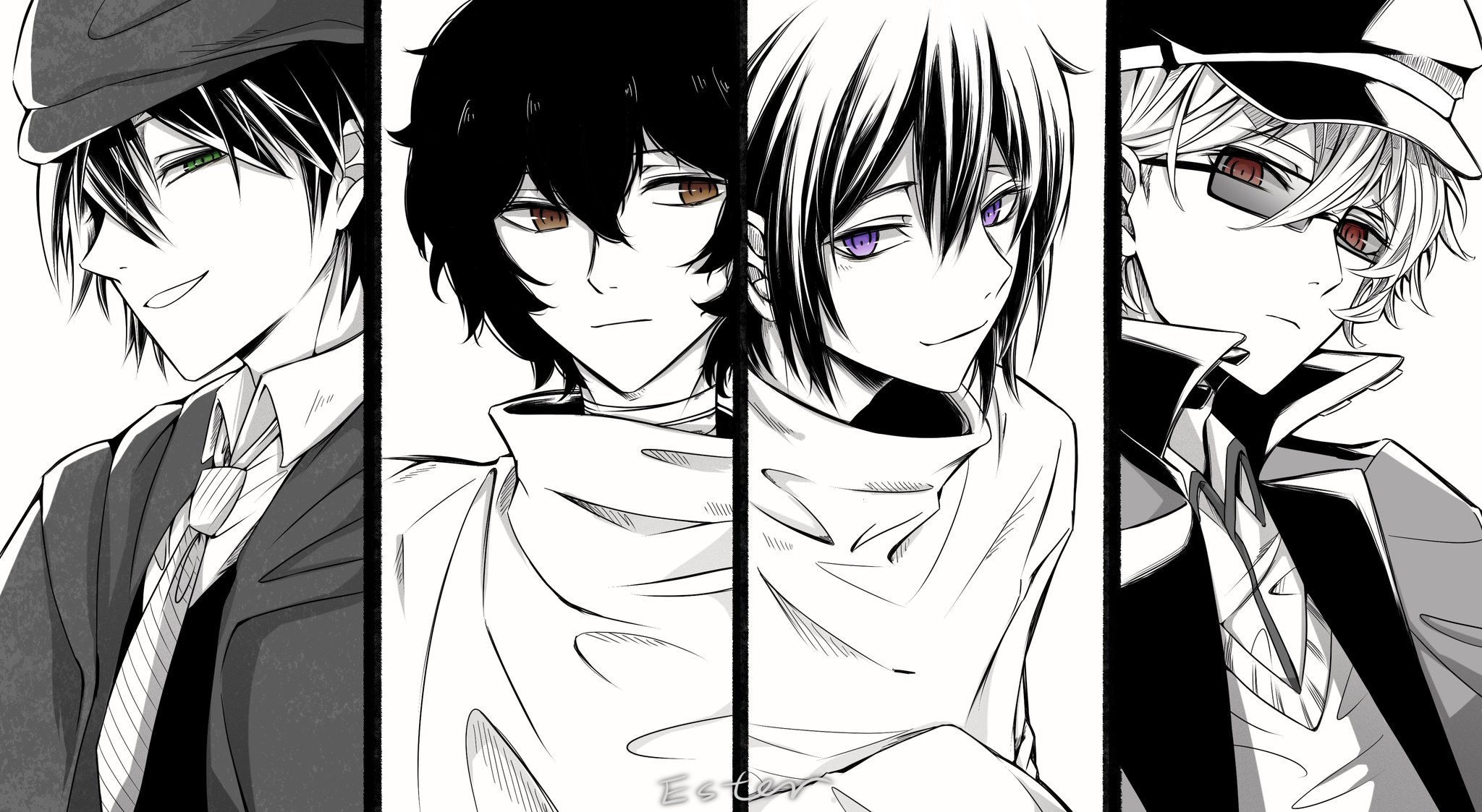 Ester 新年快乐 文豪ストレイドッグス江戸川乱歩 文豪ストレイドッグス太宰治 文豪ストレイドッグスドストエフスキー 文豪ストレイドッグス綾辻行人 T Co Vb8h2sb15h Twitter