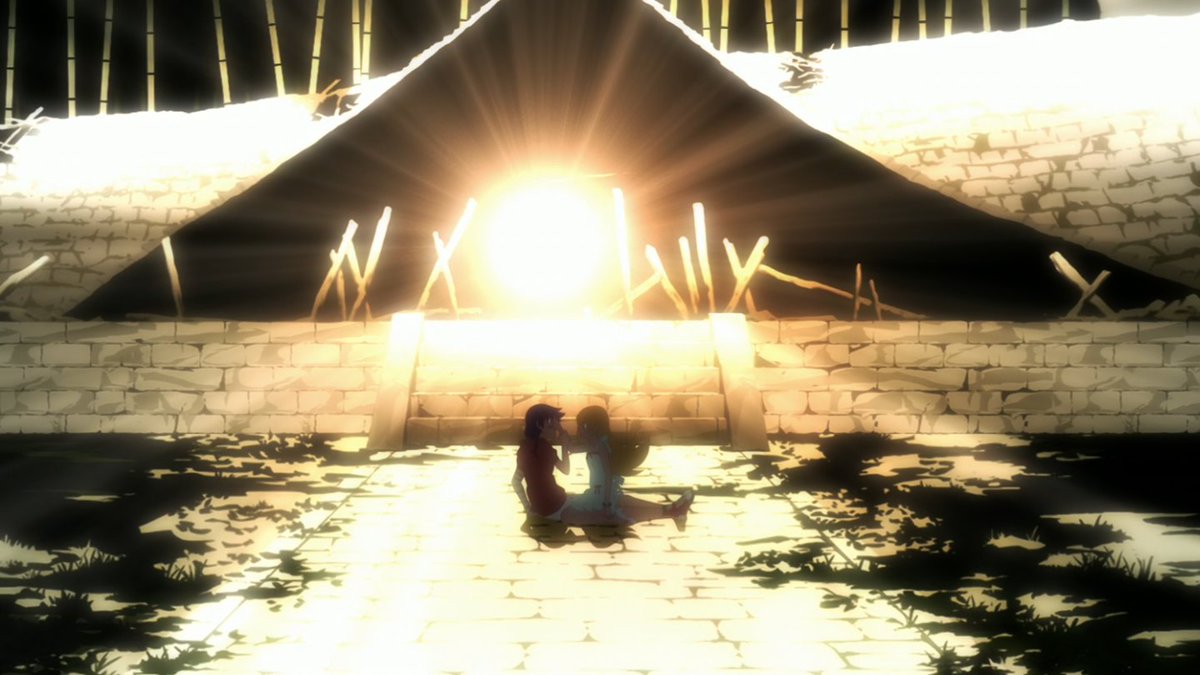 It felt like it all connected. The scene/conversation between Shinobu and Kanburu had everything I wanted. Outstanding music, beautiful scenery, fascinating dialogue, and the impact it had on their character as a whole. What made the sequence between Shinobu and Kanburu perfect