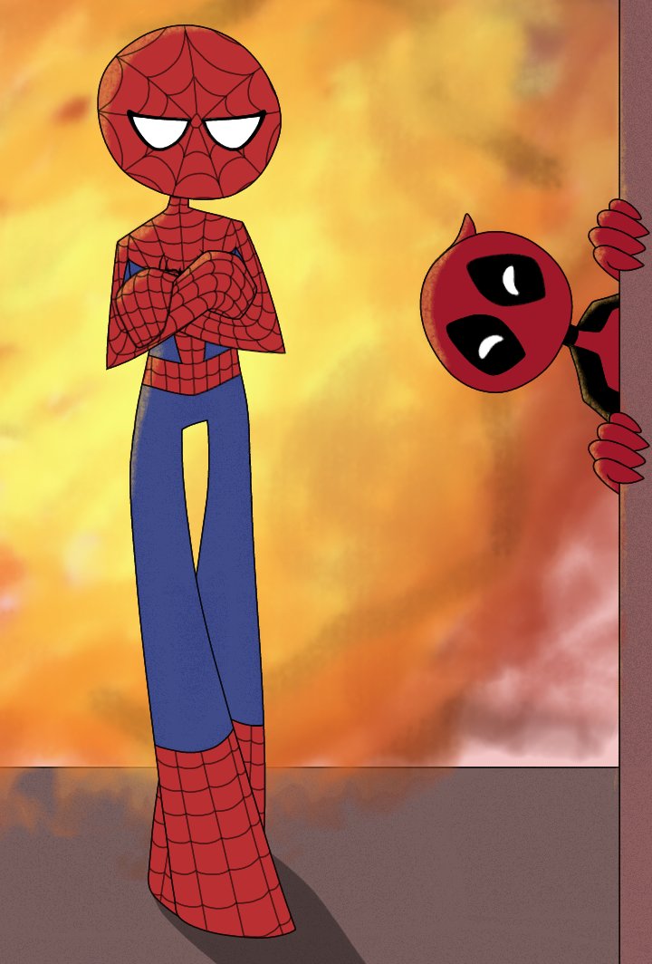 PapiTeeth's tweet image. Deadpool is a little bastard Man

#fanart #art #deadpool #spiderman #spideypool #cartoon