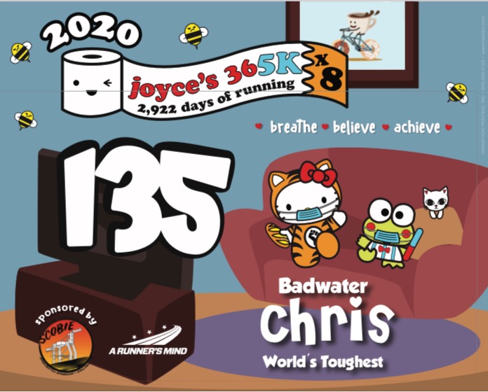 Join me in finishing off 2020 by participating in Joyce's 365K! This is the 8th annual virtual 5k event hosted by Joyce Lee, a @Badwater Cape Fear 50km champion and veteran crew member at Badwater 135 who is a super sweet person! sweattracker.com/Registration/R…