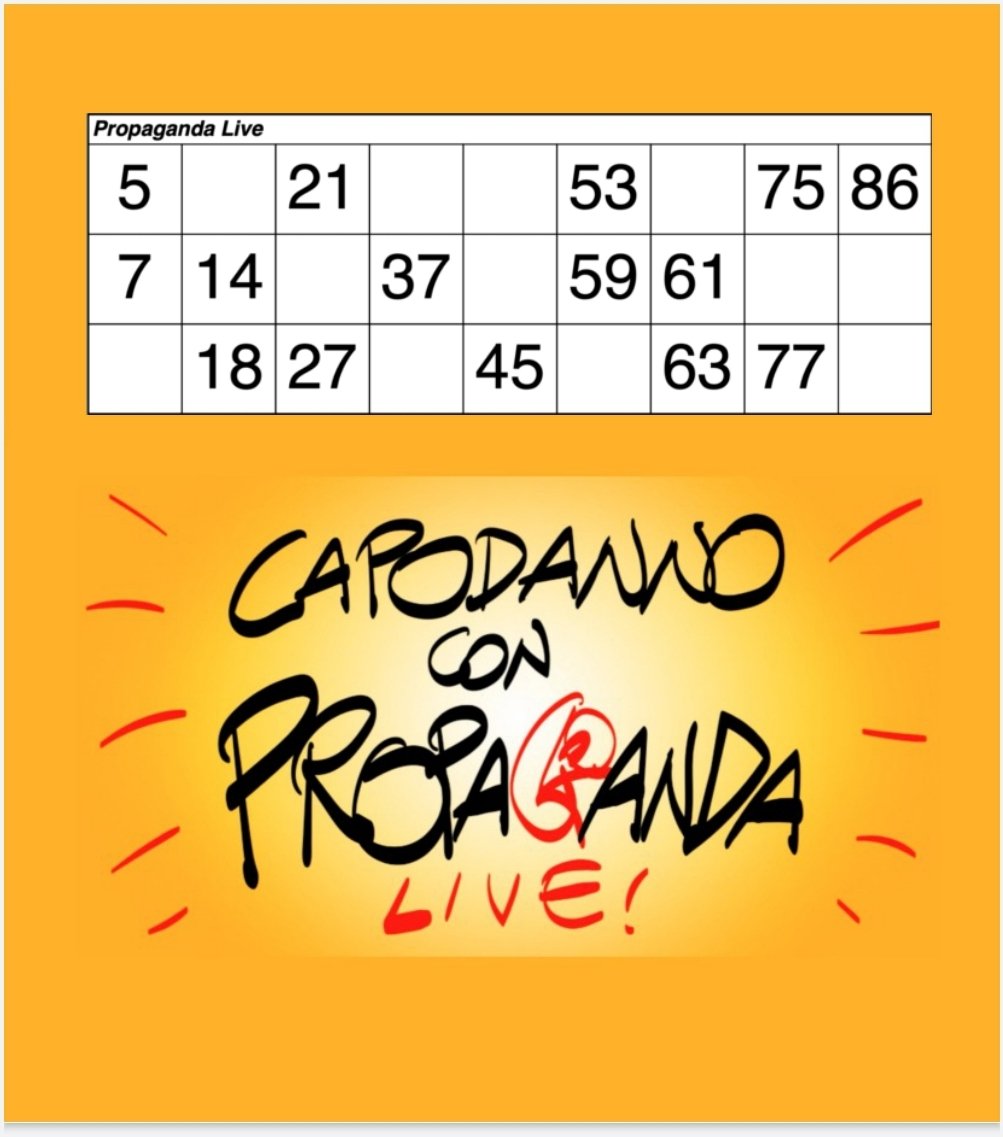 #propagandalive #propagandatombola