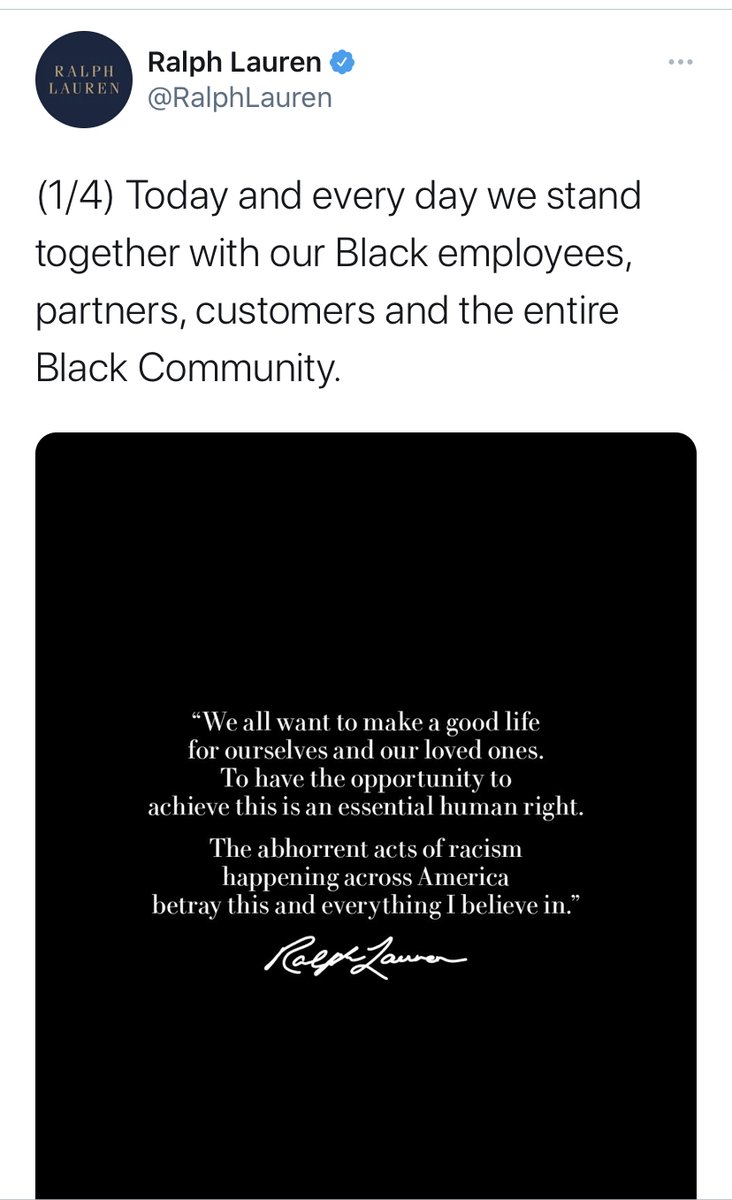 And lastly,  @hm,  @RalphLauren,  @LLBean,  @LACOSTE want you to believe they're committed to ending racism while relying on slave labor from China.