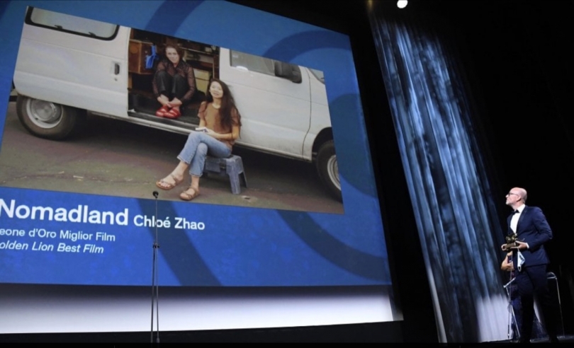 Chloé Zhao wins the Golden Lion at the Venice Film Festival, only the 5th woman to do so after Margarethe von Trotta, Agnès Varda, Mira Nair, and Sofia Coppola (pretty illustrious company!)