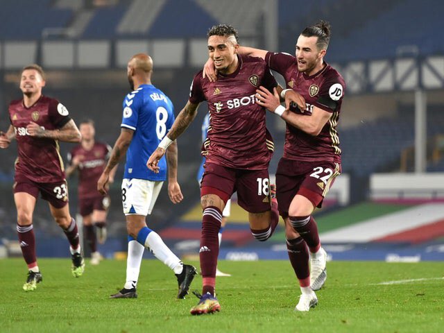 28/11/20Everton 0-1 LeedsRaphinha 79’