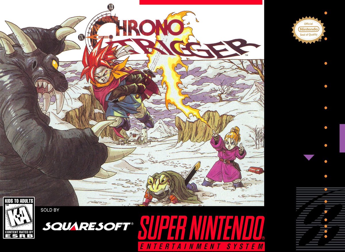 Jr0dR87's tweet image. I wish Nintendo and Square Enix would release a Switch game with SNES RPGs on it and call it Squaresoft SNES Collection and include games like Final Fantasy 4/5/6, Chrono Trigger and Mario RPG.
