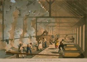 That wasn't the only use of copper in the slavers' Triangular Trade between Britain, Africa and the Americas.On the sugar plantations of the Caribbean, cane juice was reduced to molasses in copper boilers that were favoured for the metal's conductive properties.