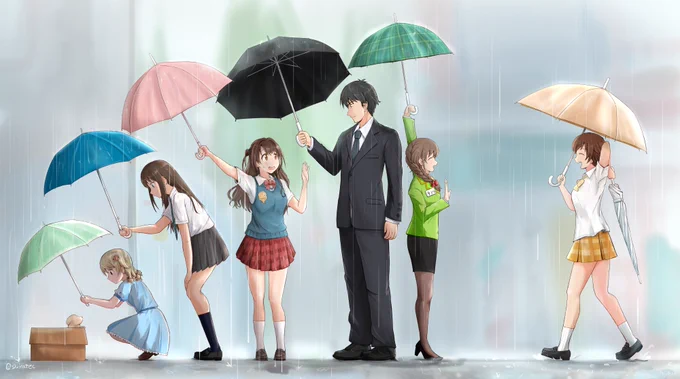梅雨のカサ絵。
アイマスを知らない方からの反応まで頂いて…本当にありがとうございました…???

#今年も残りわずかなので今年一番伸びた絵を貼る 