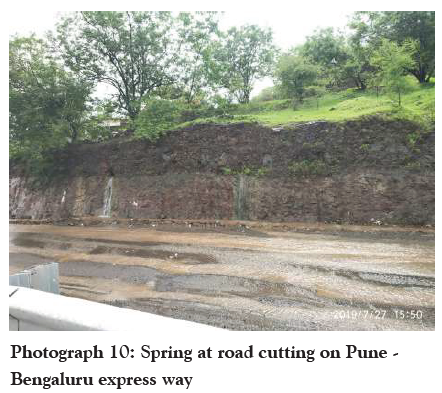 Areas where an aquifer overlying an impermeable layer is sharply eroded, springs may appear in the region.