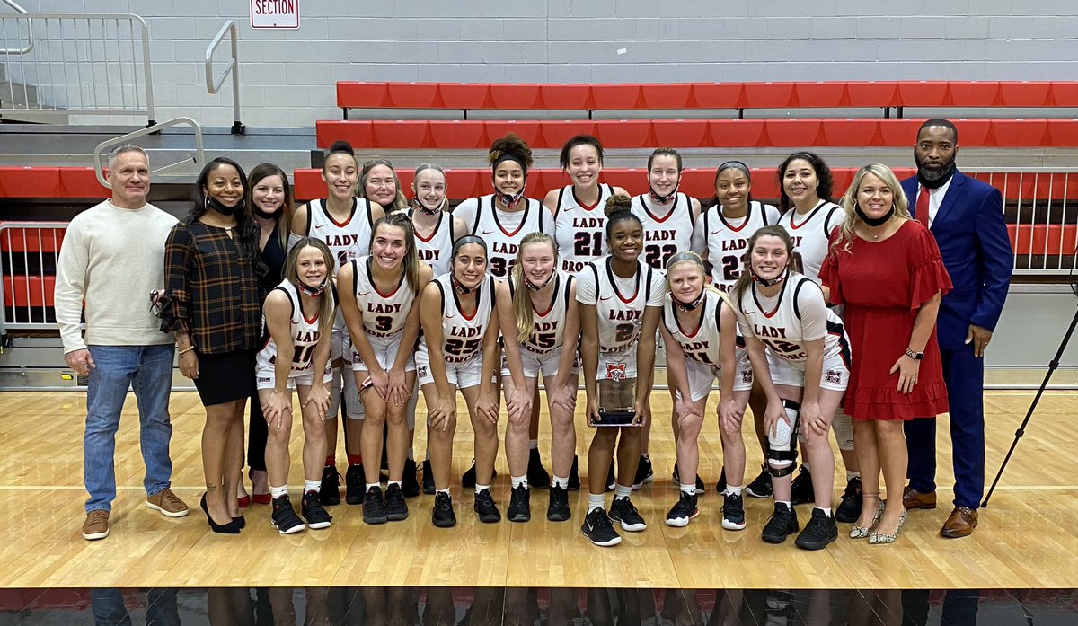 Mustang girls beat Edmond North 62-56 to win the Cornerstone Bank Mustang Tournament. Jaki Rollins and Karley Johnson were named to the all-tournament team. #okpreps