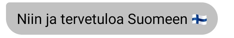 Some messages from those who gave us nice things without ever meeting us: 'Good luck in quarantine!' 'Thanks for following the quarantine guidelines! Welcome to Turku!' 'Oh and welcome to Finland!' 'And welcome to Turku!'
