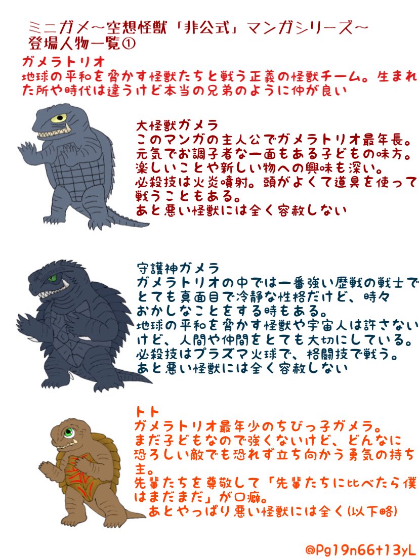 ペギラ2世 ミニガメ 空想怪獣 非公式 マンガシリーズ 第1話 大怪獣ガメラ登場 ガメラ ペギラ2世 ミニガメ 空想怪獣 非公式 マンガシリーズ 第1話 大怪獣ガメラ登場 ガメラ