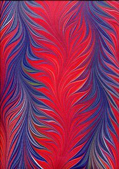  @visakanv 16/A craft I wish was still popular & I would love to try is paper marbling. It’s done by dropping paint with ox gall or other nonpolar chemicals that float on water & using combs to create swirls, then laying paper across the top to pick up paint. Stunning results!