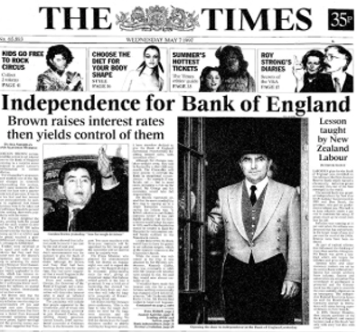 16/ Such research regime ended in 1992-UK exited European Exchange Rate Mechanism, perceived failure triggered policy change -inflation target was set w/ accompanying quarterly Inflation Report-BoE reorganised itself anticipating operational independence (granted 1997)…