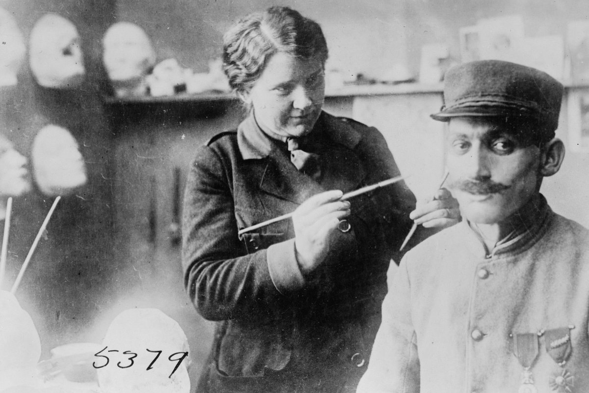 Sometimes the best they could do was "facial prosthetics" aka mask.