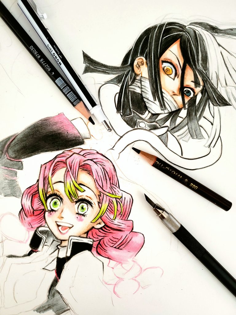 伊黒 今年最後になりましたね 最後ですが 鬼滅のイラストも描きはじめました 年明け Hikaruのイラスト