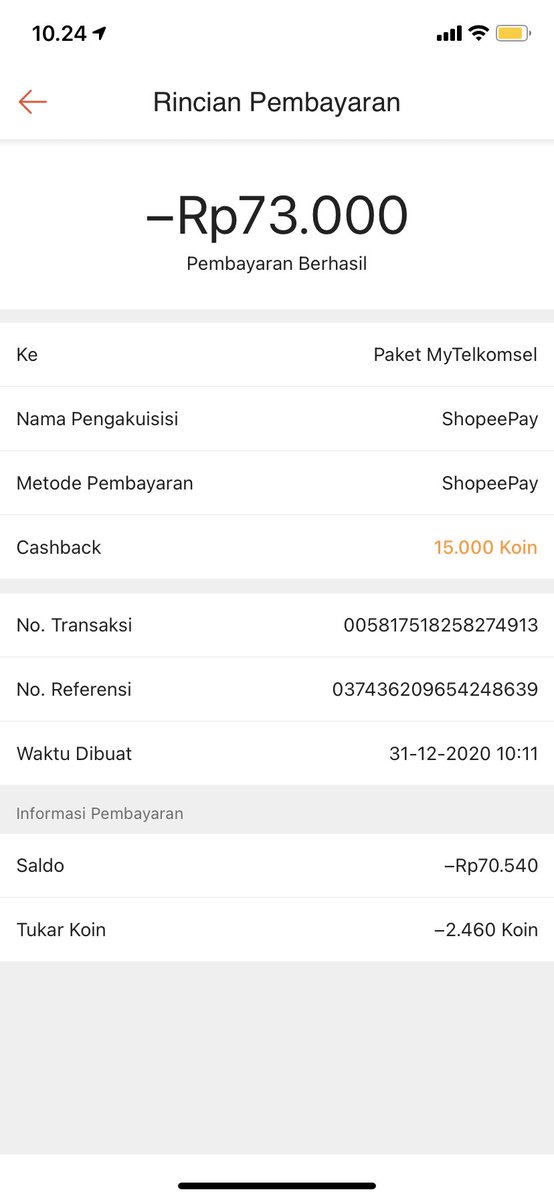 Hai <a href="/Telkomsel/">Telkomsel</a> saya baru saja melakukan pembelian paket diaplikasi dnegan pembayaran via shopeepay, pembayaran sudah berhasil namun paket belum aktif dan tidak ada di history transaksi app. Boleh dicek?