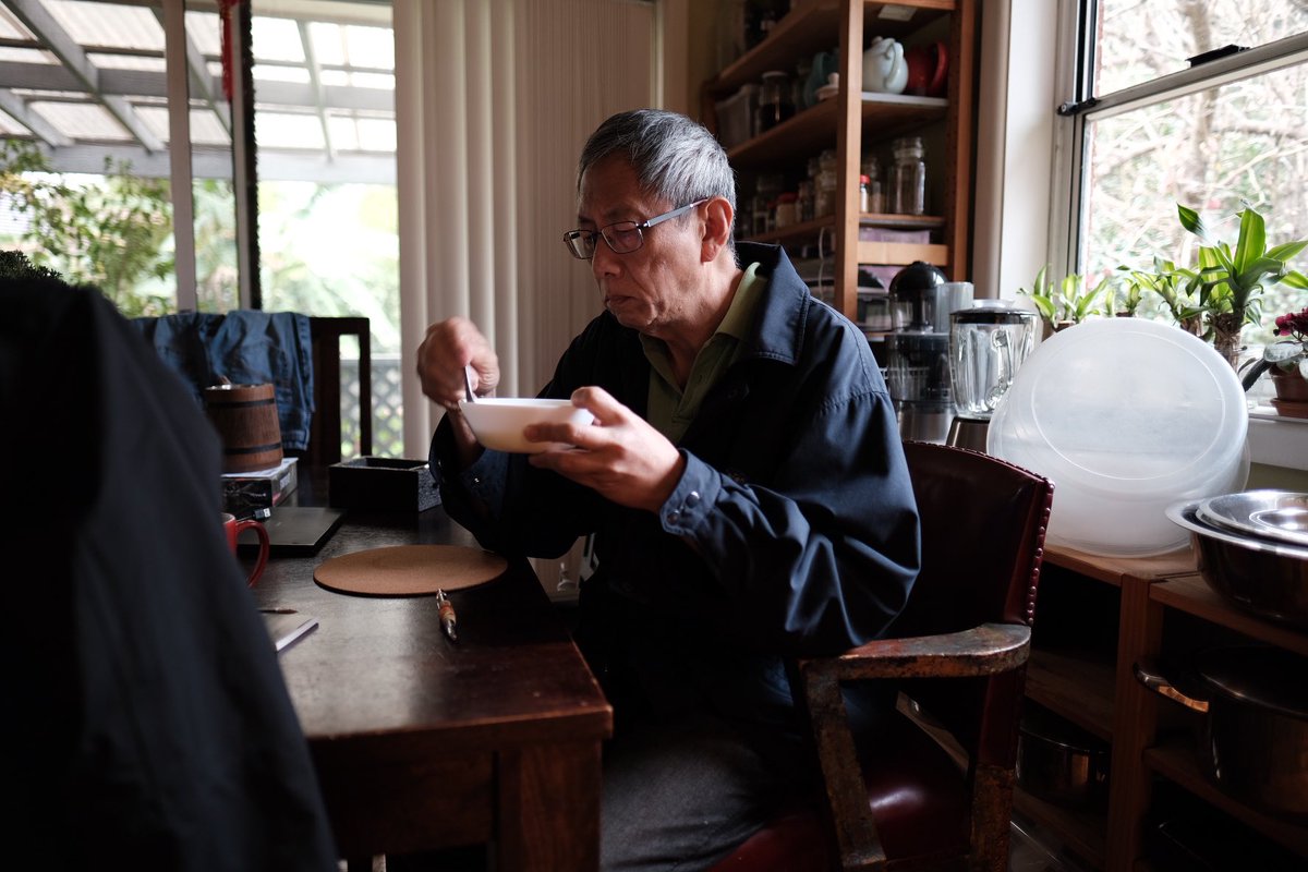 I got a new camera, improved my photography heaps, and took this: my most favourite picture of my dad (straight from camera)