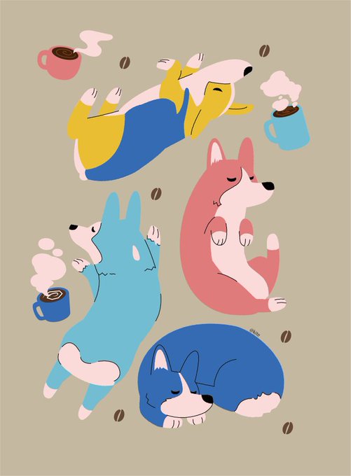 コーギーのtwitterイラスト検索結果 古い順