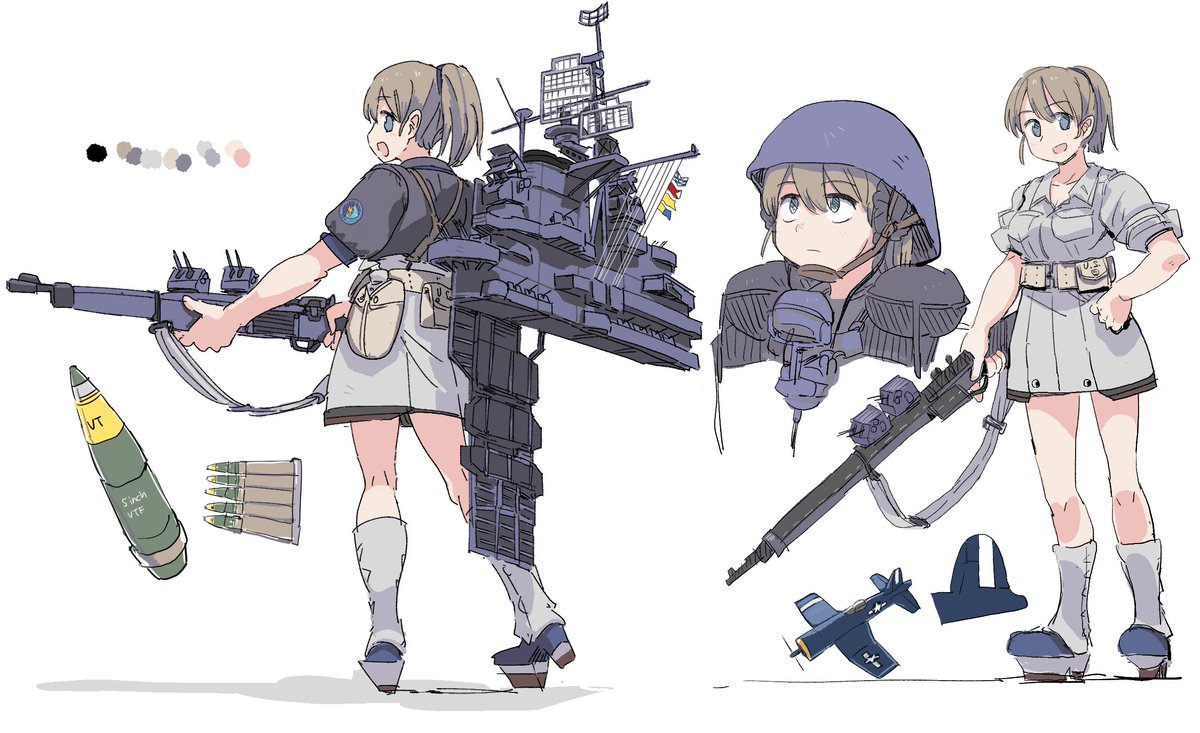 イントレピッド(艦隊これくしょん) 「#今年も残りわずかなので今年一番伸びた絵を貼る見た絵描きさんも強制でやる
今年は」|カンブリちゃん🏝のイラスト