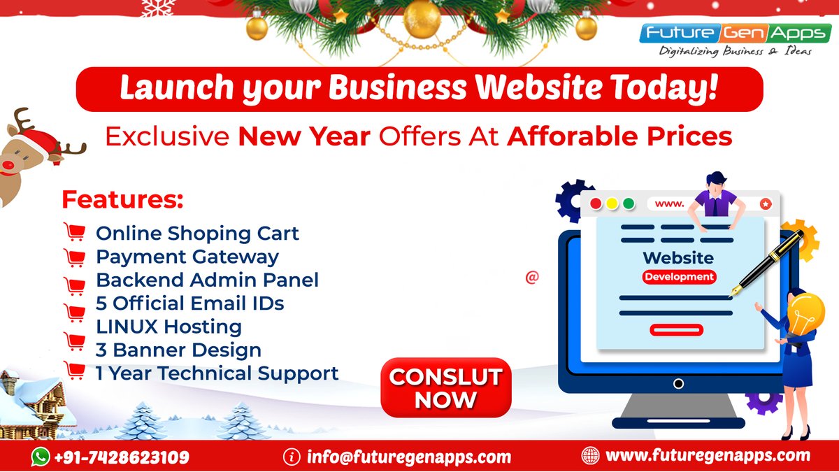 futuregenapps's tweet photo. This 2021 #NewYear
Let's Take our Business Online With @futuregenapps.
For Enquiry
Call/ Whatsapp: +91- 7428623109
Website: https://t.co/bLPta04Zi0
#futuregenapps #NewYear2021 #NewYearsEve #NewYearHonours #goodmorning #Google #BusinessOwner https://t.co/wQjFO6MkDy