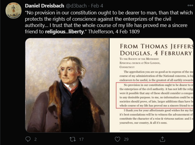 15. That stand, after centuries of state-sponsored religious oppression and religious wars throughout Europe, eventually led to the establishment of religious liberty in the New World.