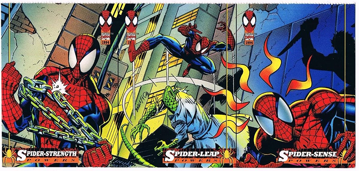 RT @spideymemoir: Spider-Man Trading Cards, art by Mark Bagley! https://t.co/5W7vPe96Az