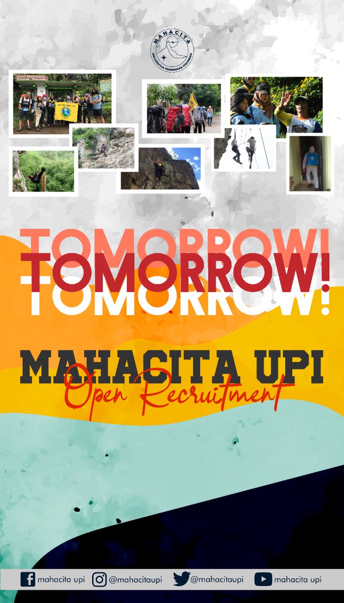 Pendaftaran untuk anggota baru MAHACITA UPI akan di buka mulai esok hari! Yuk jadi bagian dari kita!