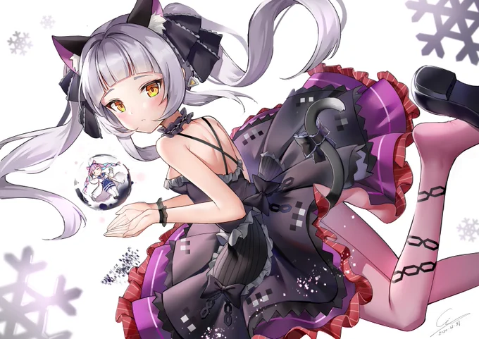 #シオンの書物 
今年の大晦日最後の一枚「最後の冬セイレイ:シオンちゃん」

来年もよろしくお願いします❤。 