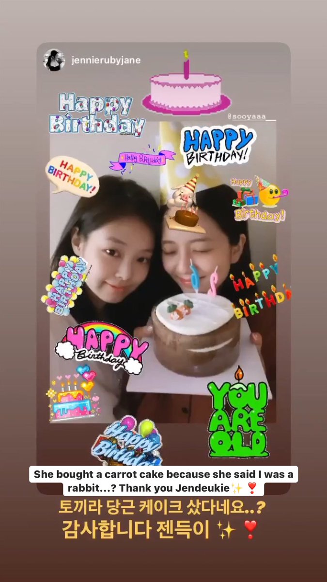 jennie’s birthday wish to jisoo 