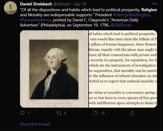 31. "A society without religion cannot prosper. A nation without faith cannot endure — because justice, goodness, and peace cannot prevail without the grace of God."