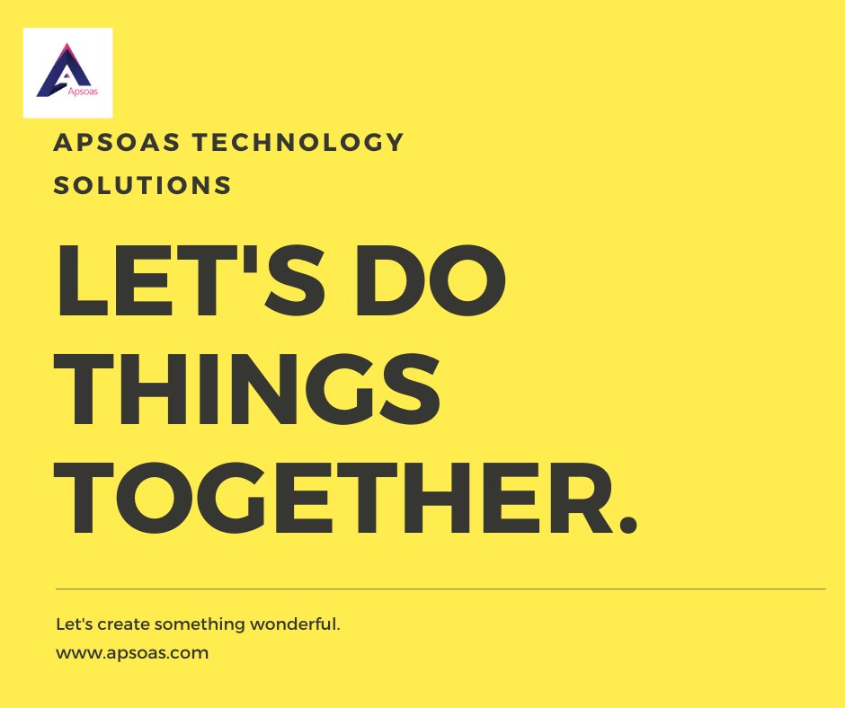 Tell us your marketing needs and desired business goals. We will apply the right strategy and suggest the best channels to achieve the same...!!!

"Together We Grow"

#DigitalMarketing 
#Apsoas
#Webdesigner 
#onlinebusiness